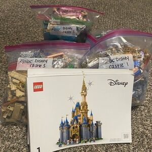 LEGO Disney Castle Building Set with Blue and Gold Accents